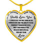 Best Gift for Daughter Novelty Luxury Necklace Bangle from Daddy Dad Father Papa