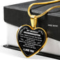 My Dearest Granddaughter Heart Shape Necklace From Grandpa - Grandma