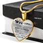 To My Beautiful Wife Necklace Heart Pendant -Best Gifts Wife - From Husband