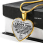 Father & Daughter Necklace - I Love You Daughter Heart Necklace
