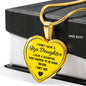 Love Step Daughter Gifts - Heart Necklace For Birthday Wedding