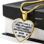 Love Step Daughter Gifts - Heart Necklace For Birthday Wedding