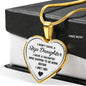 Love Step Daughter Gifts - Heart Necklace For Birthday Wedding