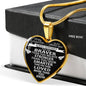 Love Daughter Luxury Heart Pendant Necklace - from Dad - Always Remember Quotes