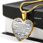 1_To My Daughter Heart Necklace - Father And Daughter Necklace - Gift From Daddy