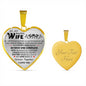 To My Beautiful Wife Necklace Heart Pendant -Best Gifts Wife - From Husband