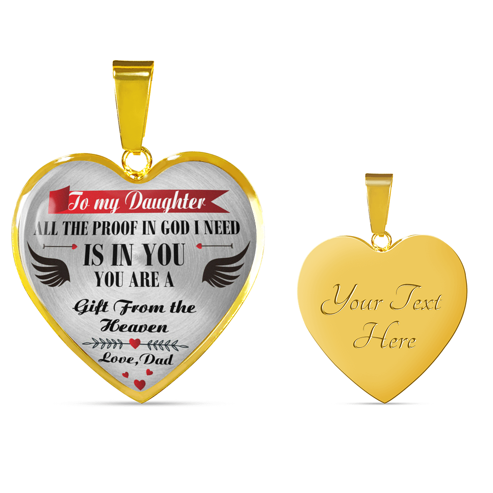 To My Daughter Necklace Birthday Gifts For Daughter From Daddy