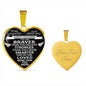 Love Daughter Luxury Heart Pendant Necklace - from Dad - Always Remember Quotes