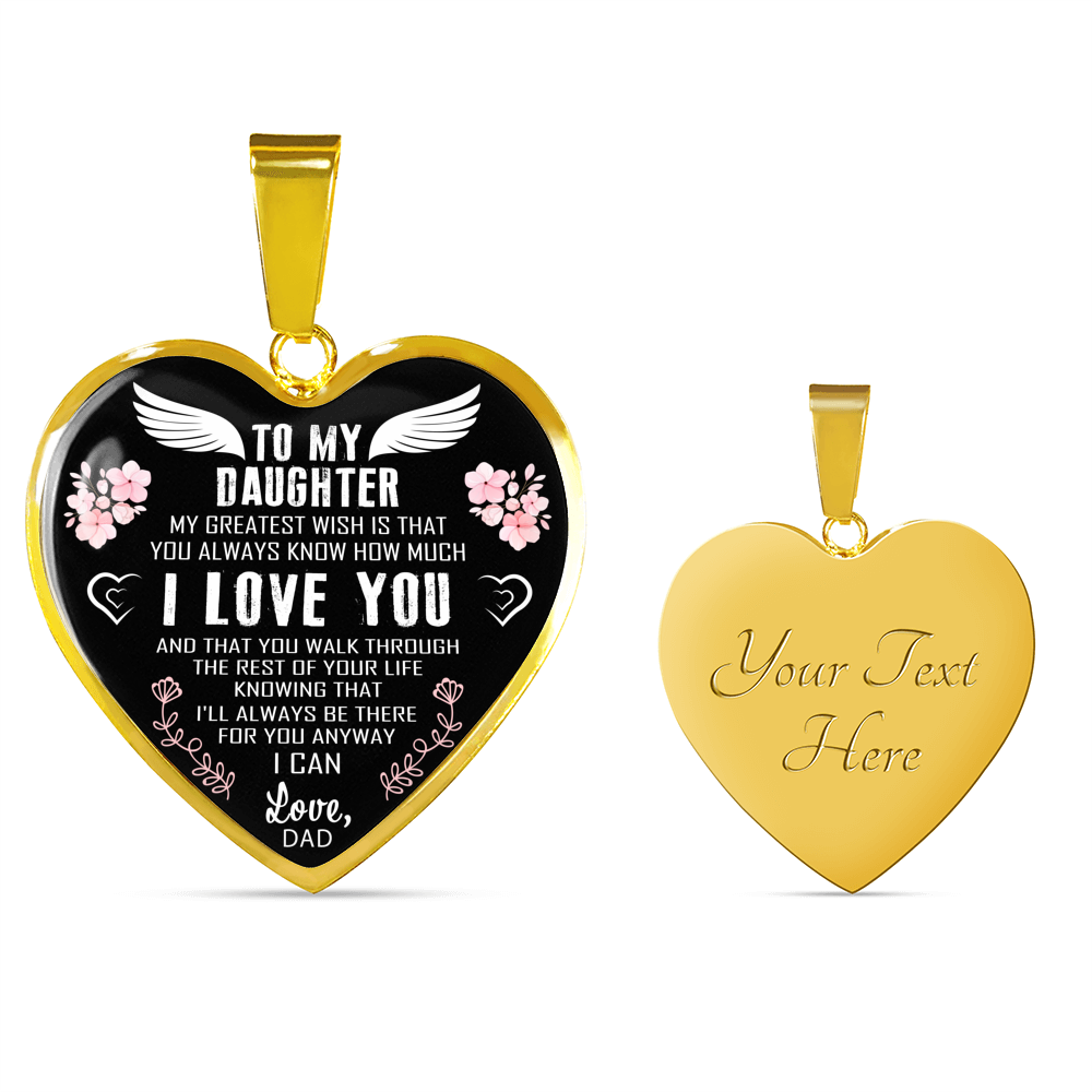 To My Daughter Necklace - How Much I Love You - Best Jewelry Gift from Dad