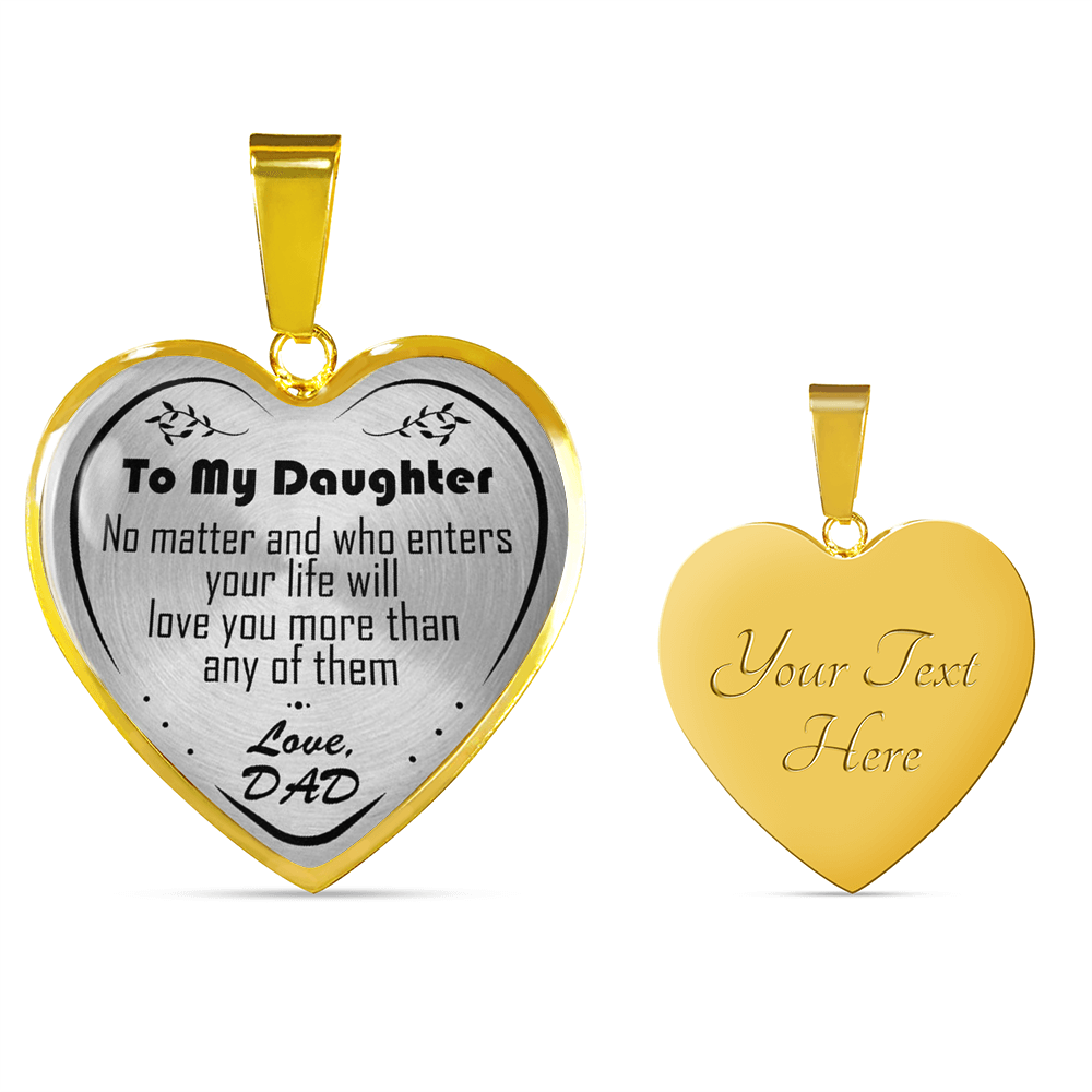 To My Daughter Necklace Birthday Gifts for Daughter from Daddy