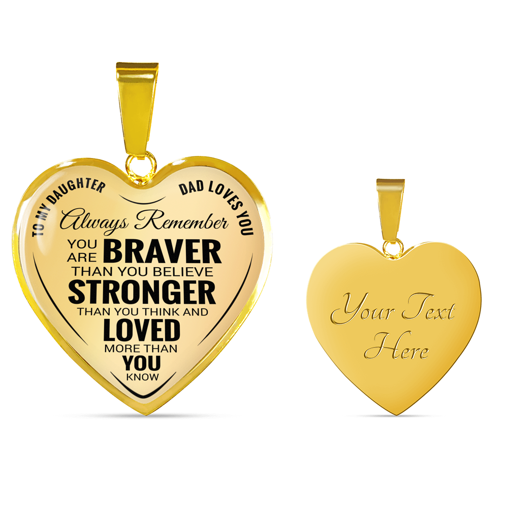 To My Daughter - Birthday Gift For Daughter Bangle Heart Necklace - From Dad