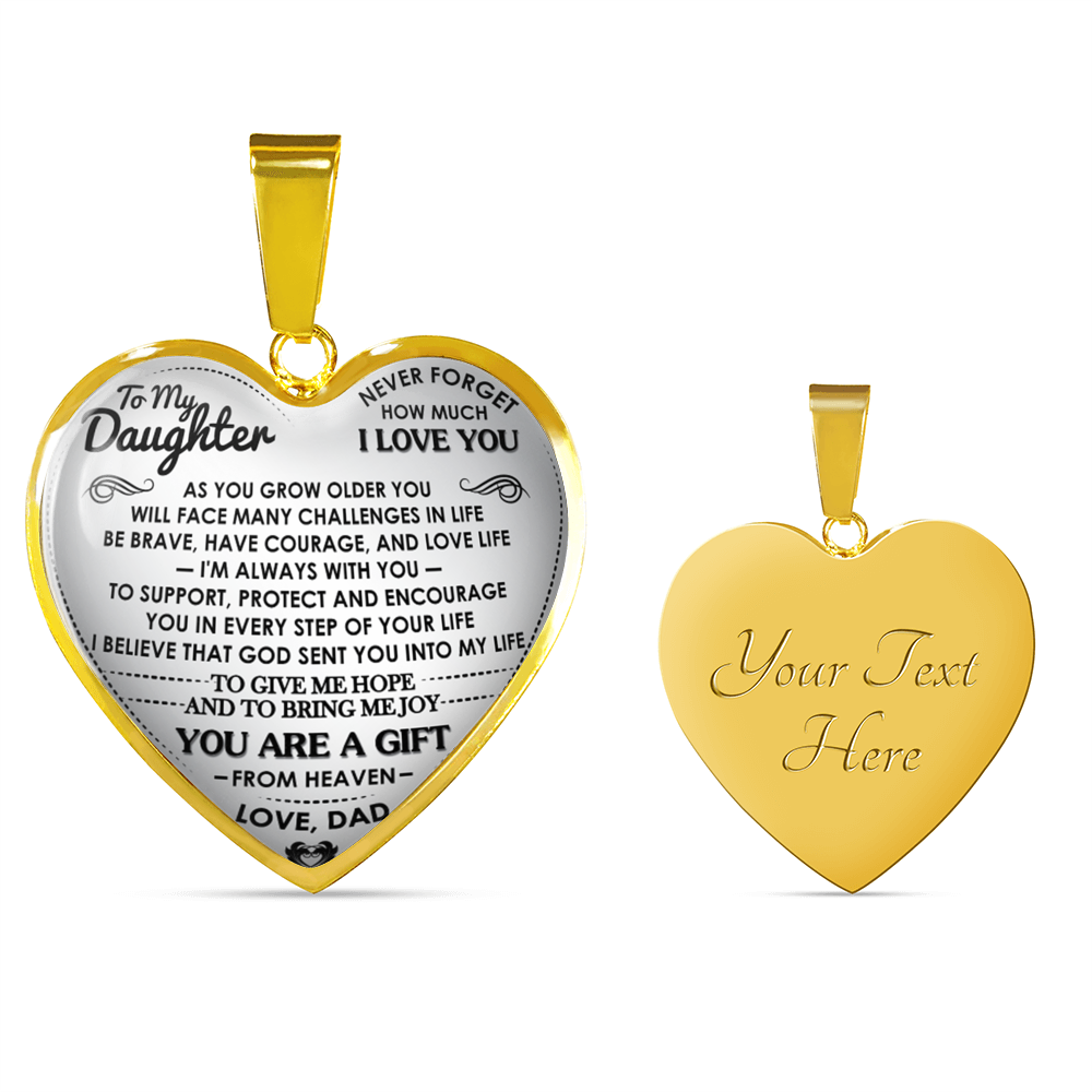 To My Daughter - Father And Daughter Necklace - Gift From Daddy