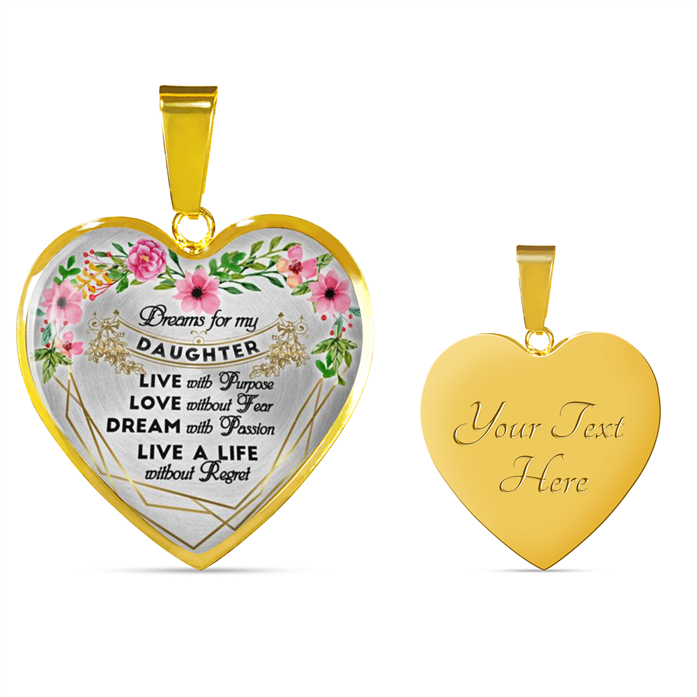 To my Daughter Necklace - Daughter Gift from Mom, from Dad