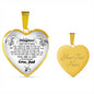 Daughter Birthday Gifts - To My Daughter Heart Pendant Love Dad Necklace Custom