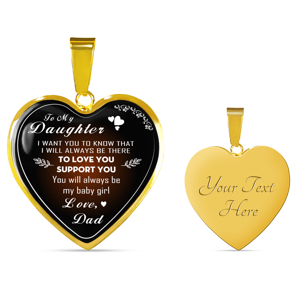 To My Daughter Luxury Necklace for Daughter,Birthday Gift For Daughter