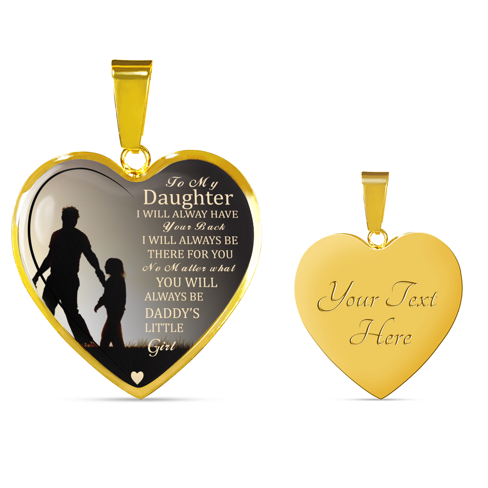 To My Daughter Pendants - Plater Heart Necklace - Birthday Gifts for Tween Girls