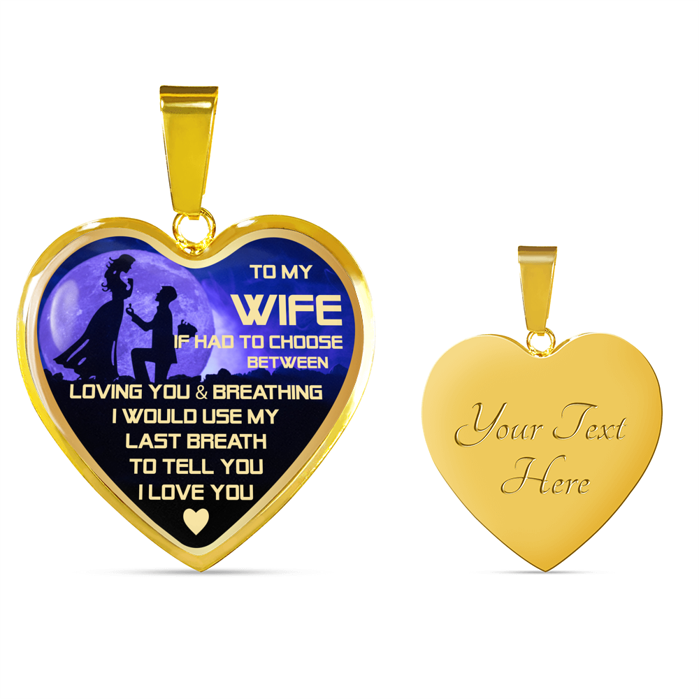 To My Wife, I Love You So Much, Anniversary Gift, Wife Gift, Wife Necklace
