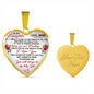 Mother And Daughter - To My Daughter Necklace Heart Pendant Gift From Mom