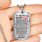 To My Amazing Remarkable Daughter Dog Tag Necklace Gift from Father