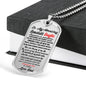 To My Amazing Remarkable Daughter Dog Tag Necklace Gift from Father