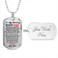 To My Amazing Remarkable Daughter Dog Tag Necklace Gift from Father