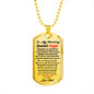 To My Amazing Remarkable Daughter Dog Tag Necklace Gift from Father