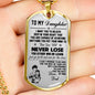 Luxury Necklace Pendant to My Daughter - Love Dad, Gohan & Pan Dragon Ball Super