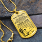 New_Vuvuzi Tee to My Daughter Dog Tag Necklace