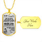 Luxury Necklace Pendant to My Daughter - Love Dad, Gohan & Pan Dragon Ball Super