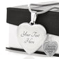 Father And Daughter Novelty Unique Engraved Heart Necklace