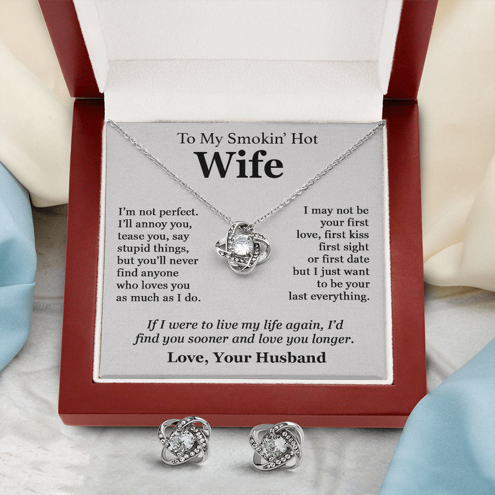 To My Smokin' Hot Wife Necklace Engagement Anniversary Gift for Her Birthday
