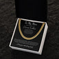 Promise Necklace for Him, Anniversary Gift,Christmas Cuban Link Chain to my Boyfriend