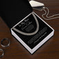 Promise Necklace for Him, Anniversary Gift,Christmas Cuban Link Chain to my Boyfriend