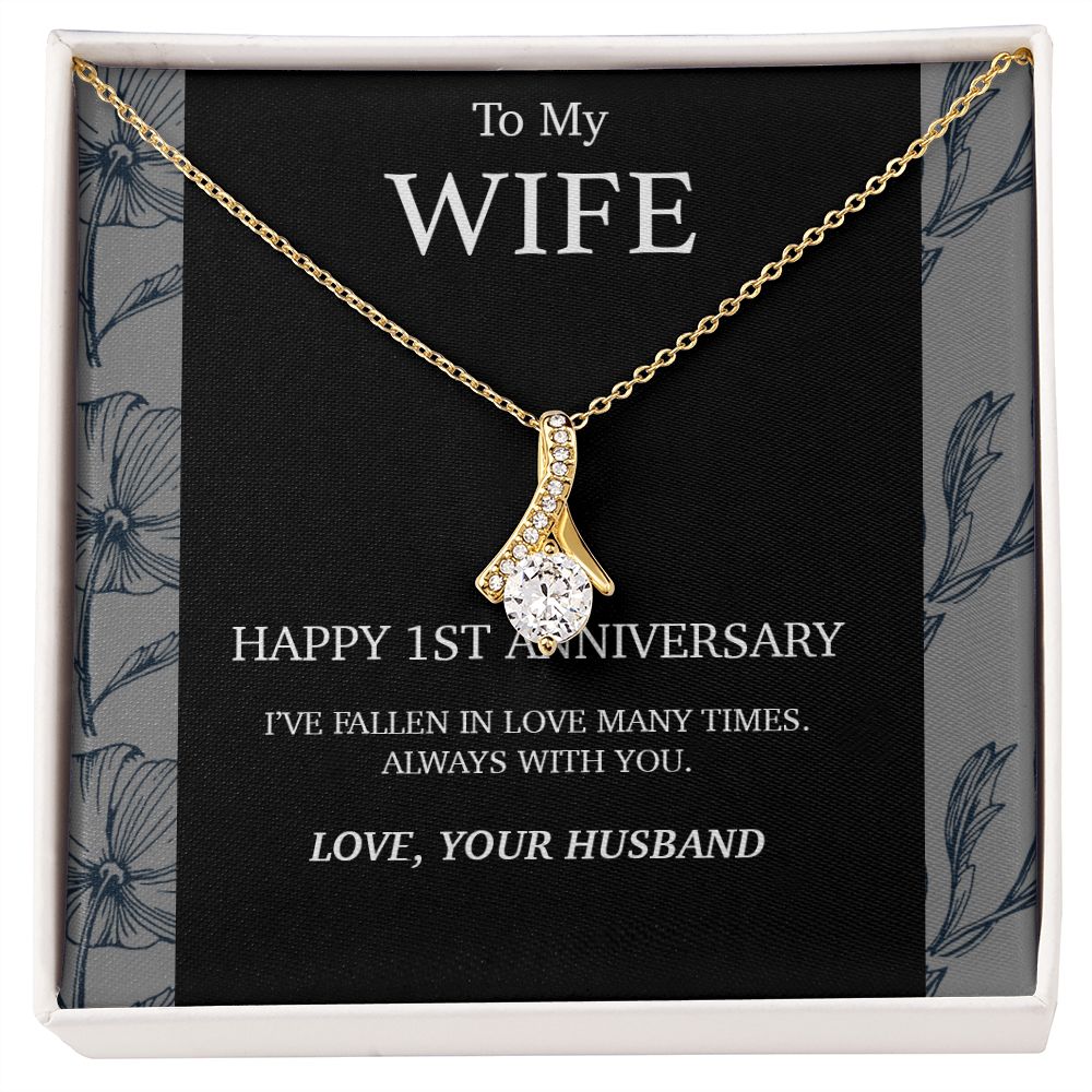 1 Year Anniversary Gift For Wife Necklace, Year Anniversary Gifts,1 Year Wedding
