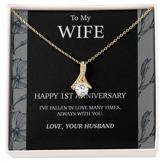 1 Year Anniversary Gift For Wife Necklace, Year Anniversary Gifts,1 Year Wedding
