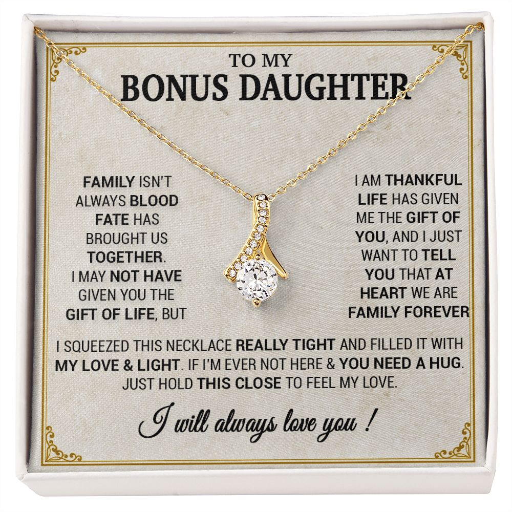 To my bonus daughter necklace