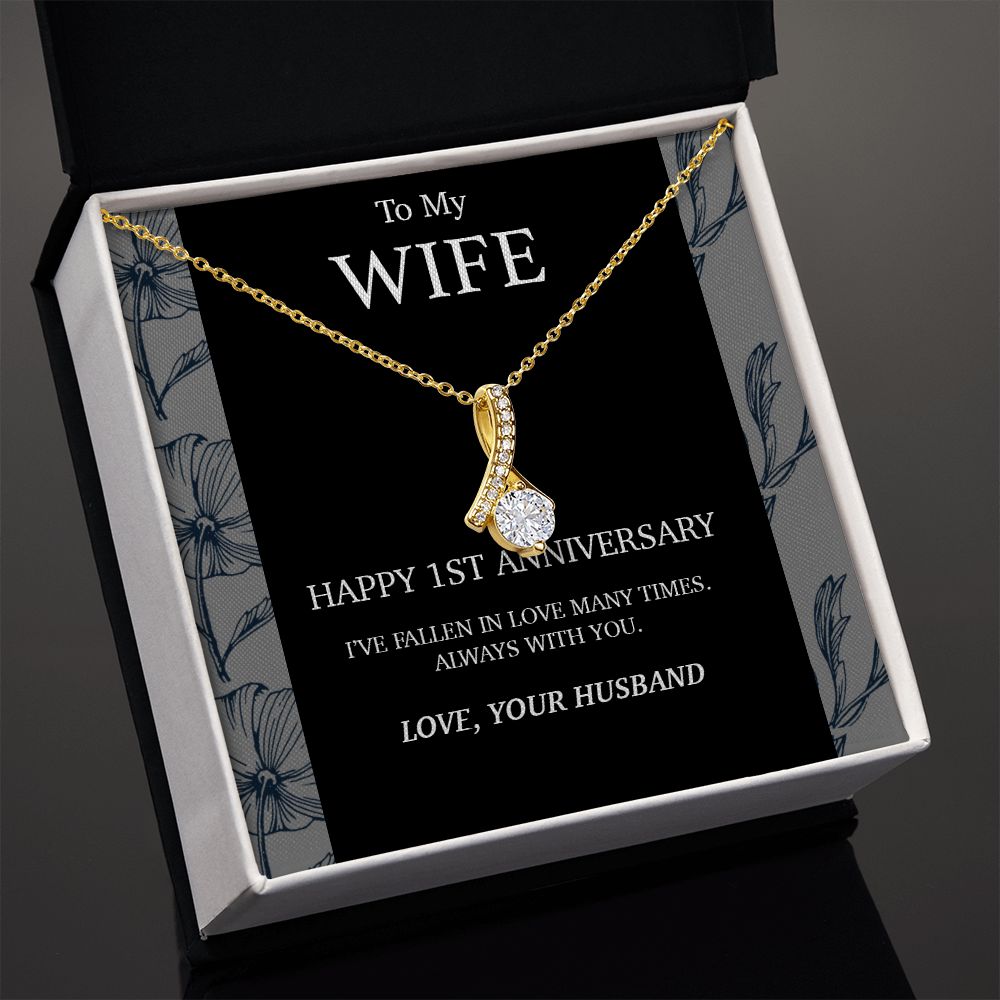 1 Year Anniversary Gift For Wife Necklace, Year Anniversary Gifts,1 Year Wedding
