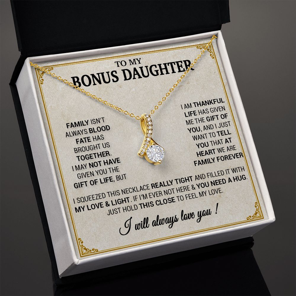 To my bonus daughter necklace