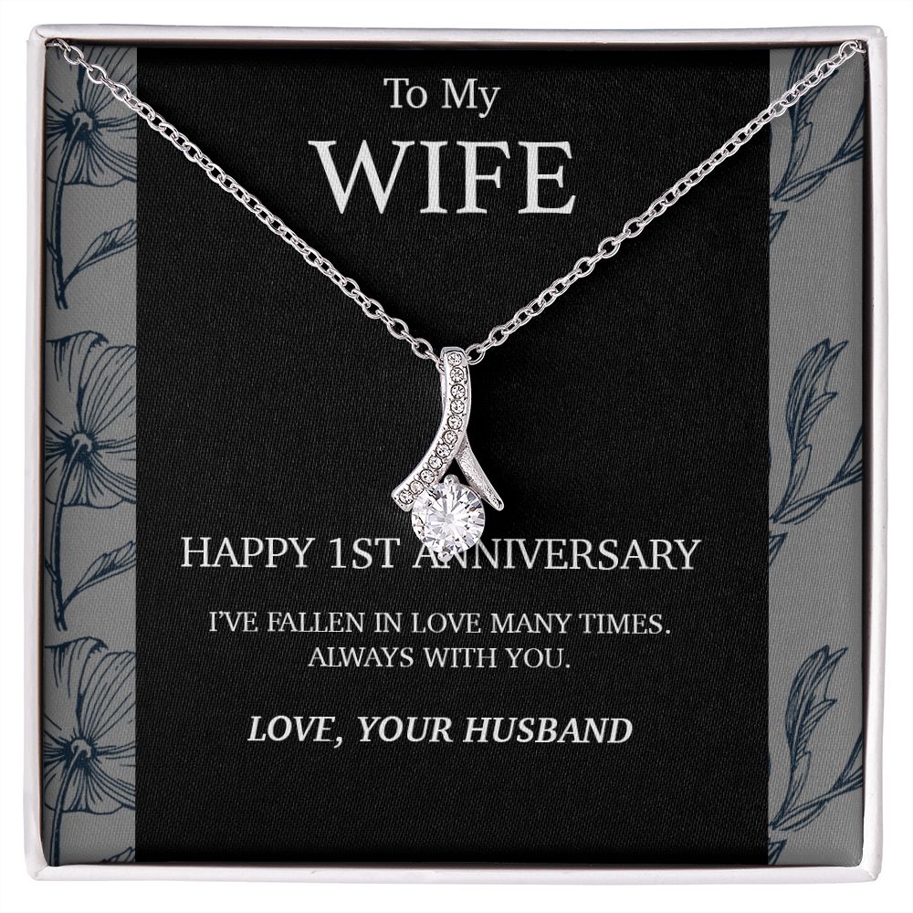 1 Year Anniversary Gift For Wife Necklace, Year Anniversary Gifts,1 Year Wedding