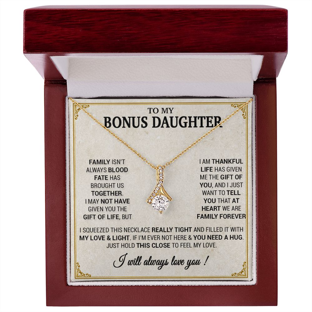 To my bonus daughter necklace