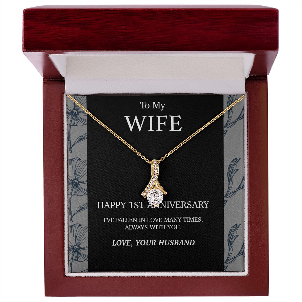 1 Year Anniversary Gift For Wife Necklace, Year Anniversary Gifts,1 Year Wedding