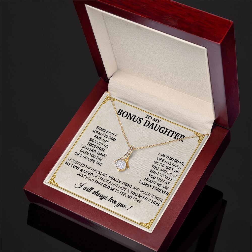 To my bonus daughter necklace