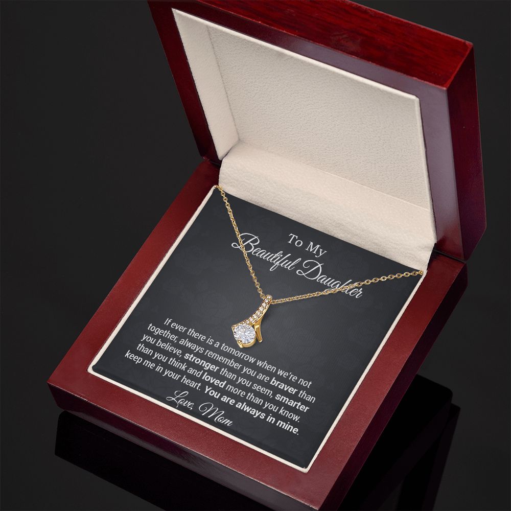 To My Daughter Necklace, Gift For Daughter From Mom, Daughter Mother Necklace