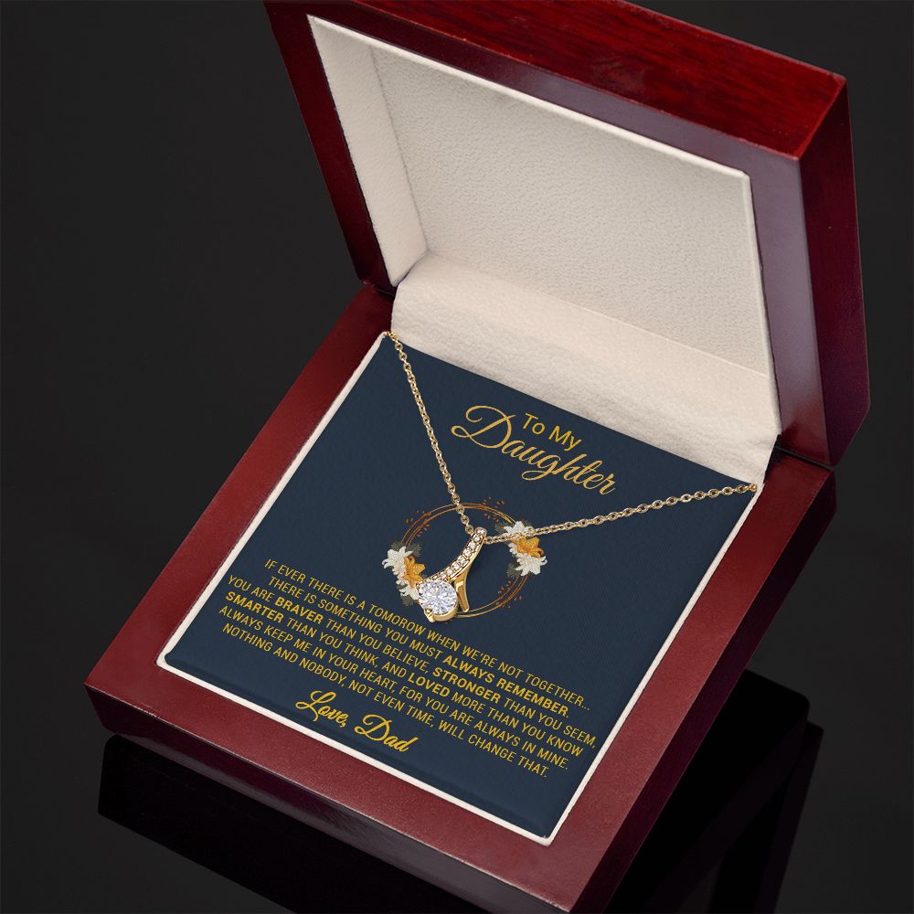 To My Daughter Necklace, Daughter Father Necklace, Daughter Xmas Gift from Dad
