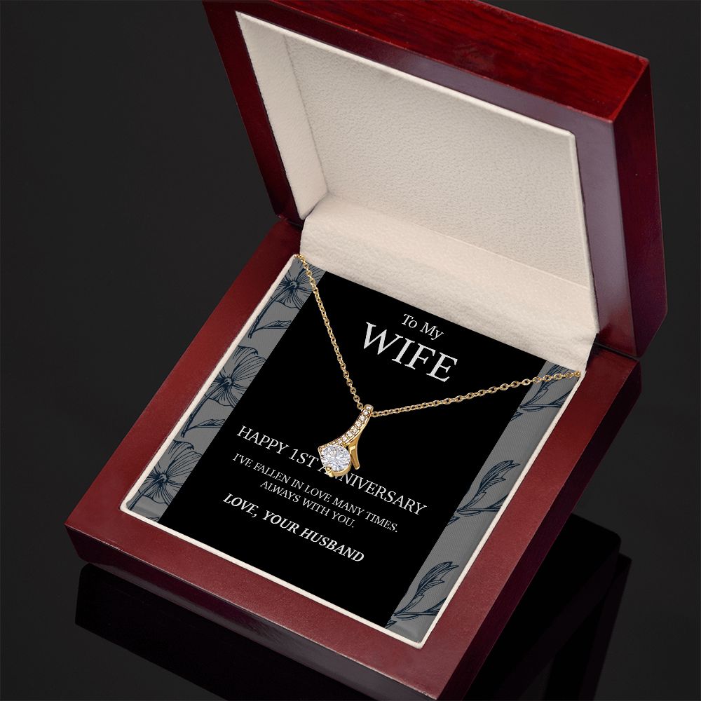 1 Year Anniversary Gift For Wife Necklace, Year Anniversary Gifts,1 Year Wedding