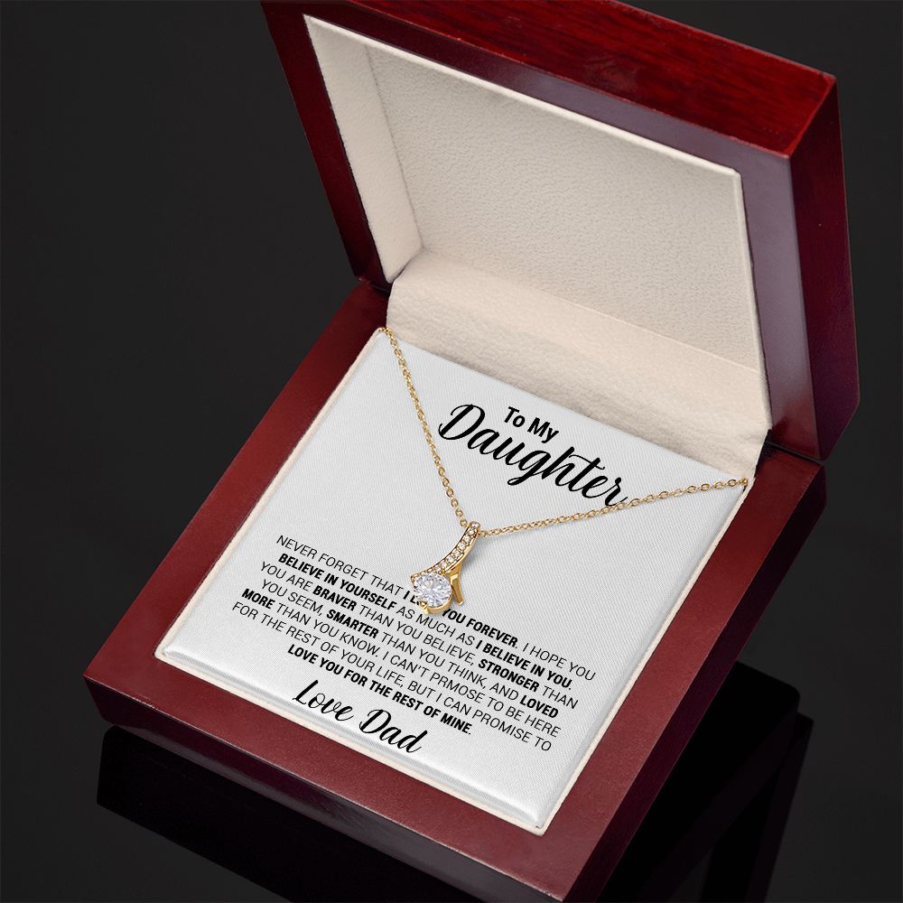 To My Daughter Necklace, Gift For Daughter From Dad, Daughter Father Necklace