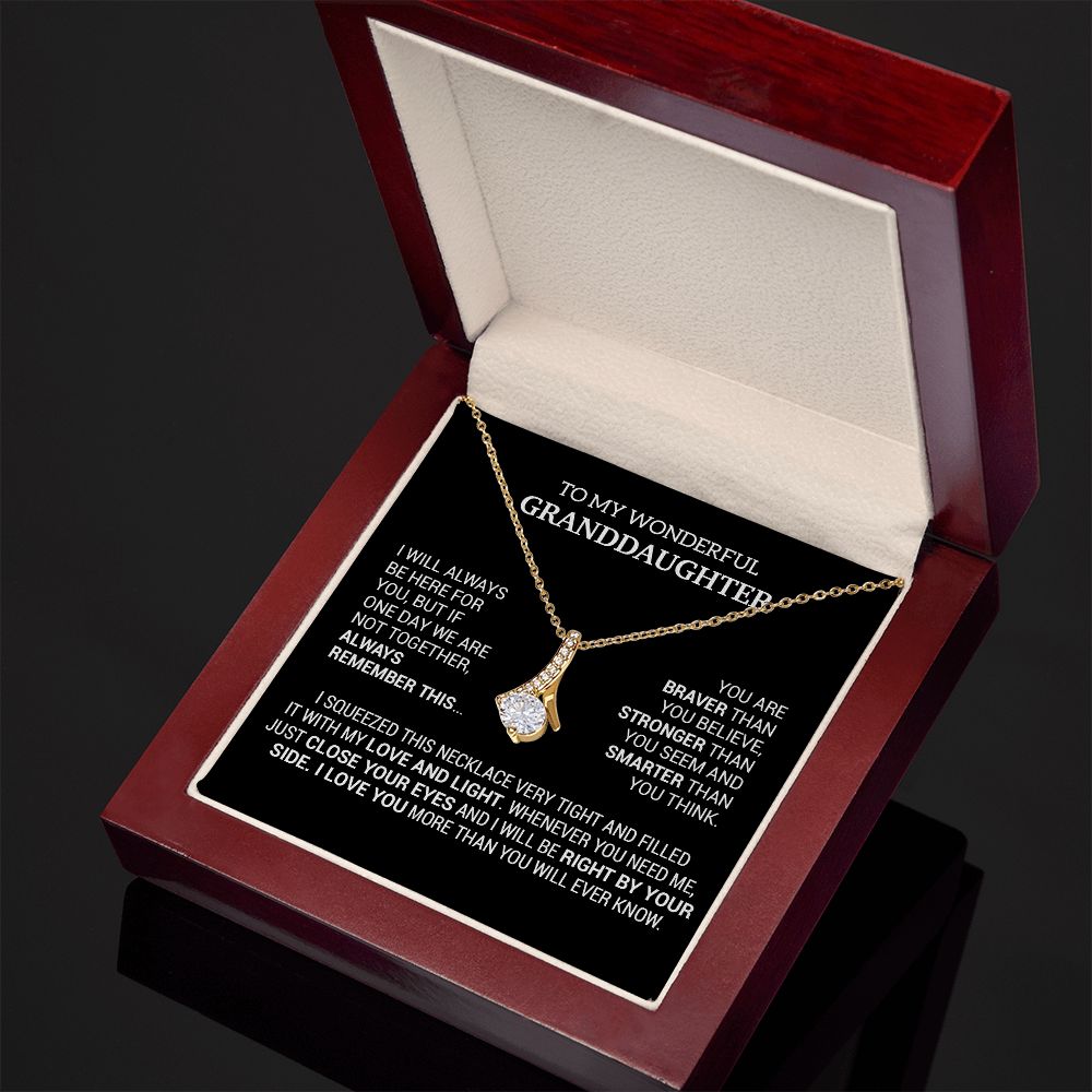 To My Granddaughter Necklace, Birthday Anniversary Granddaughter Gift, Gift from Grandma Grandpa