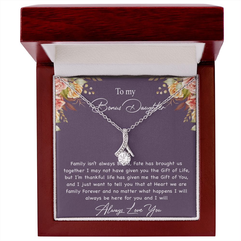 To My Bonus Daughter Necklace, Gift For Daughter, Step Daughter, Christmas Gift