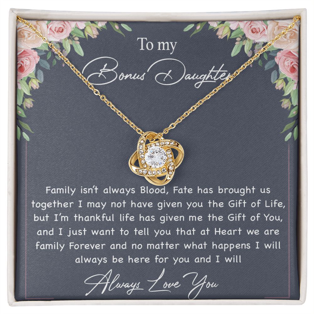 To My Bonus Daughter Necklace, Gift For Daughter, Birthday Graduation Christmas