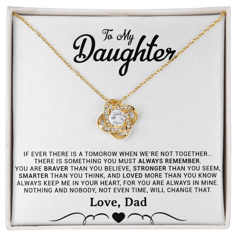 11To My Daughter Necklace, Gift for Daughter from Dad, Daughter Father Necklace